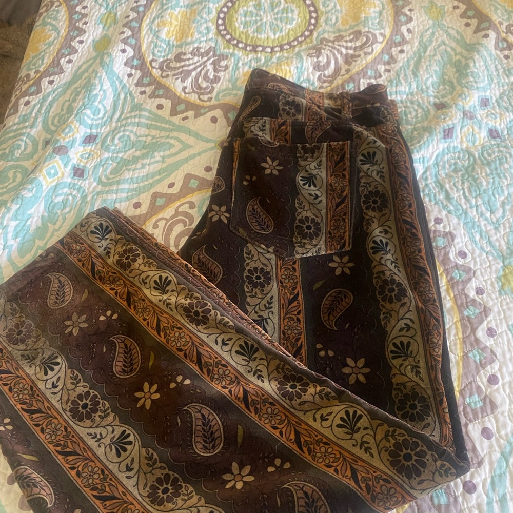 Bohemian Paisley Print Pants